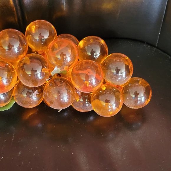 Vintage Orange Lucite Grape Cluster - Picture 2 of 2